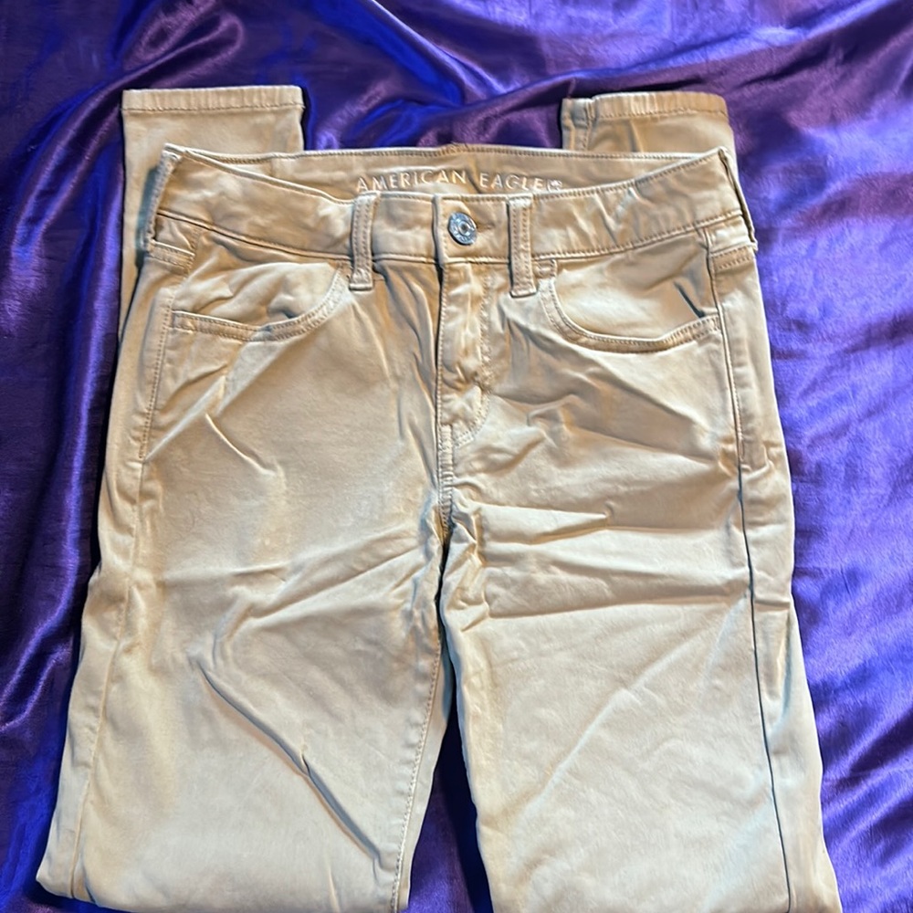 American eagle khaki skinny jeans